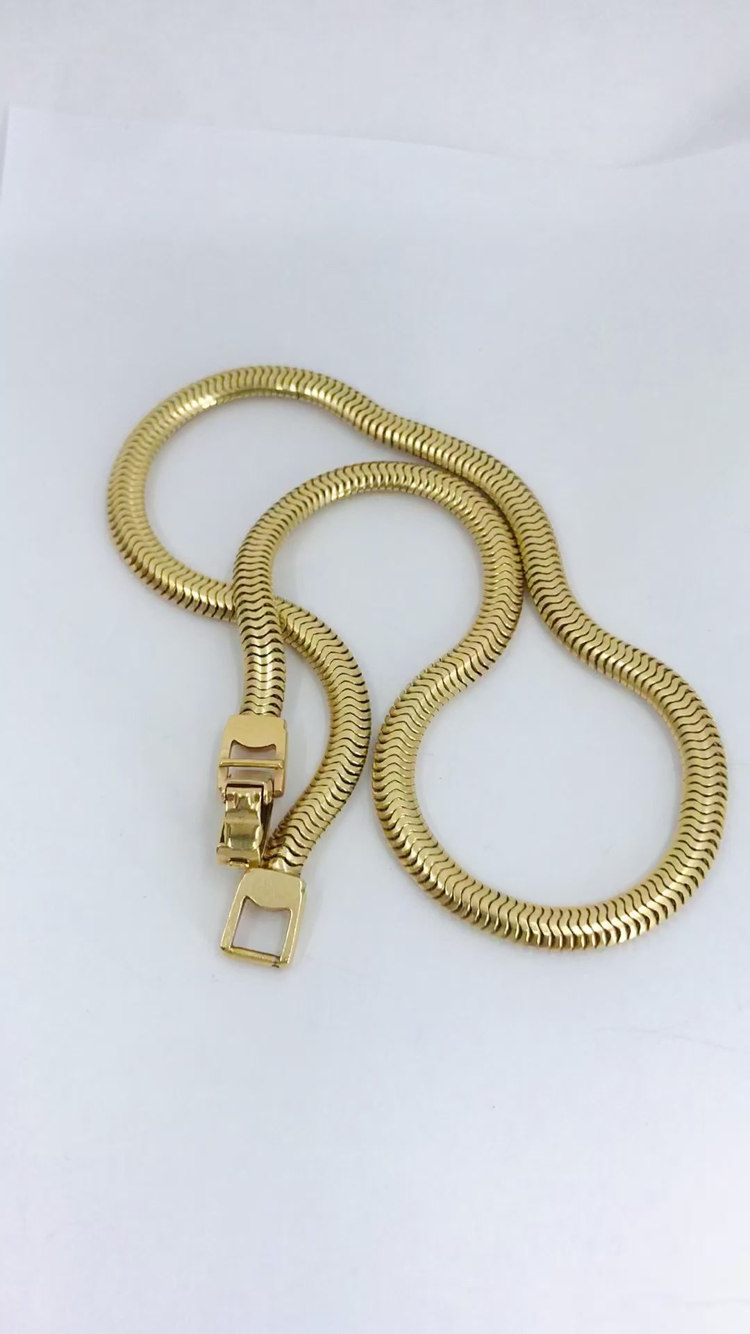 Vintage 14k Gold Snake Chain Necklace