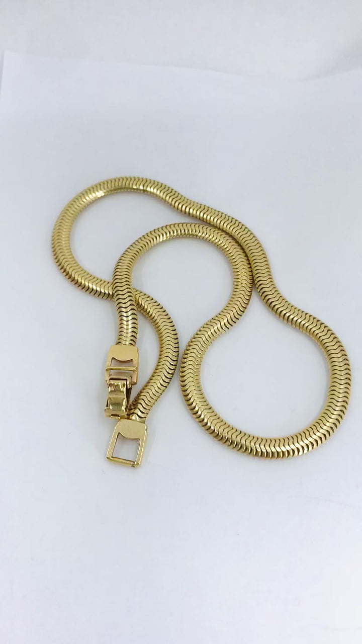 Vintage 14k Gold Snake Chain Necklace
