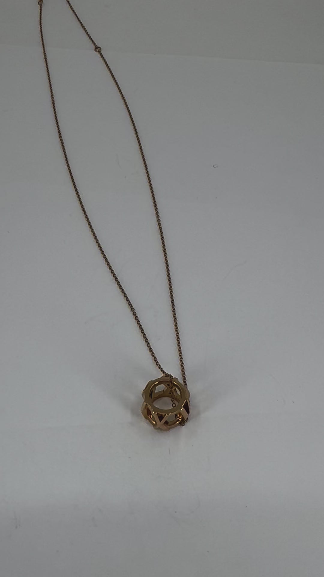 Tiffany & Co. 18k Rose Gold Atlas Pendant Necklace