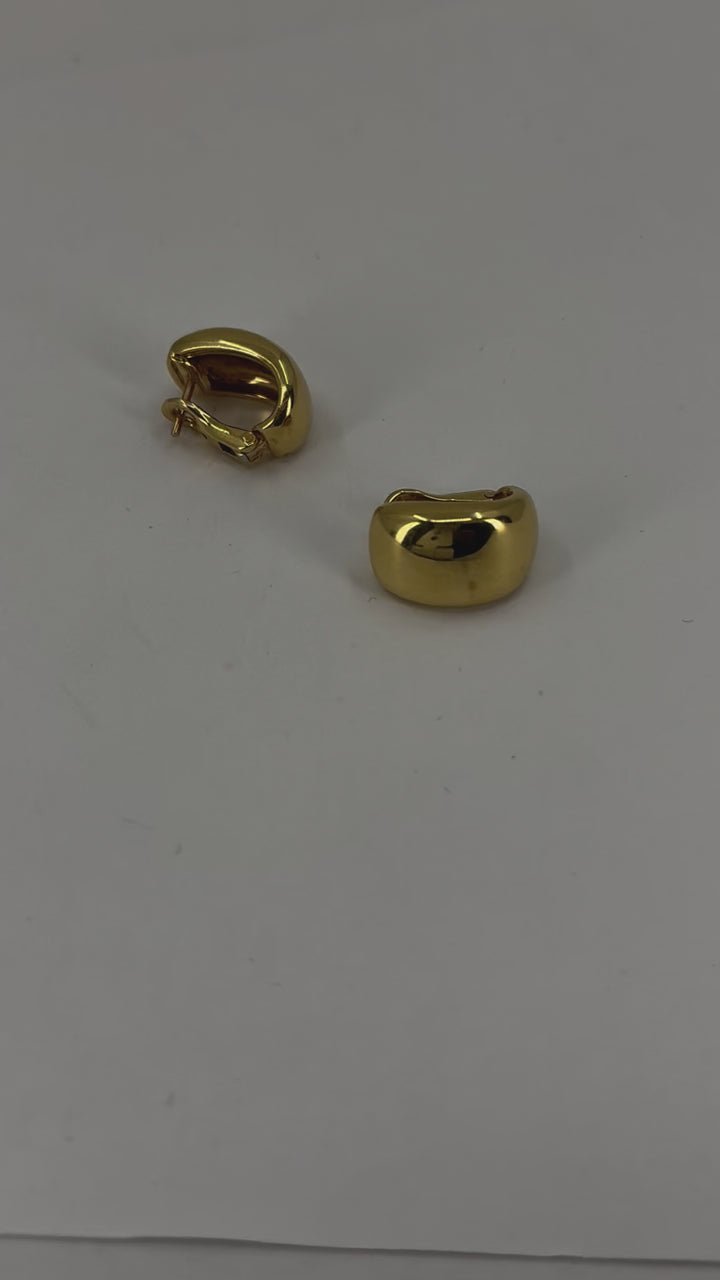 Vintage Cartier 18k Gold Nouvelle Vague Earrings