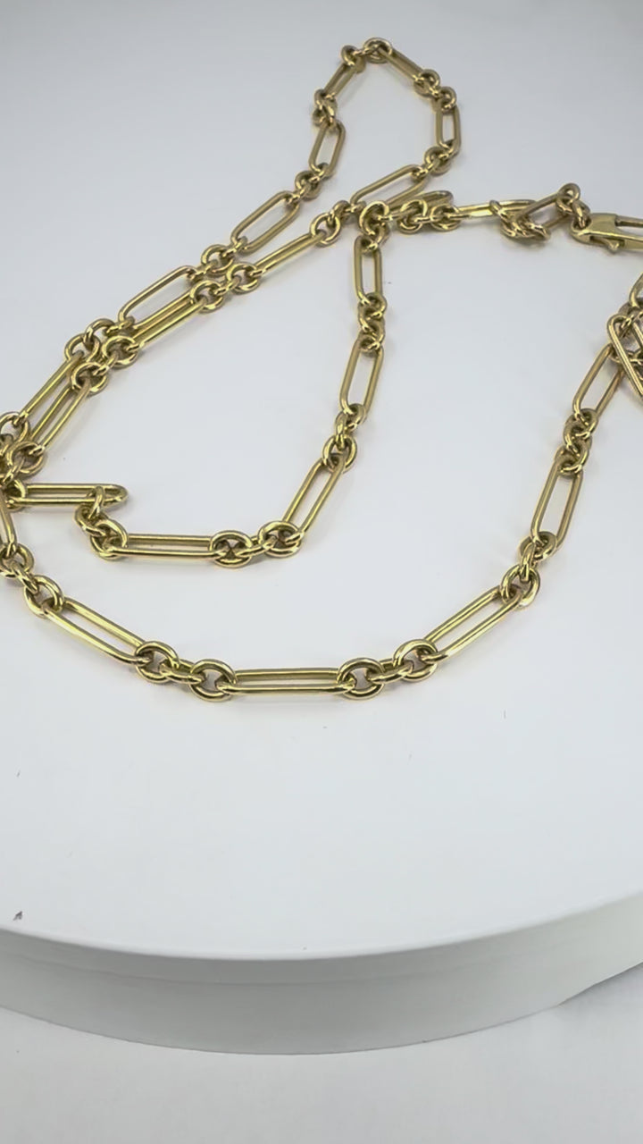 Tom Ford Italian 18k Yellow Gold Chain Link Necklace