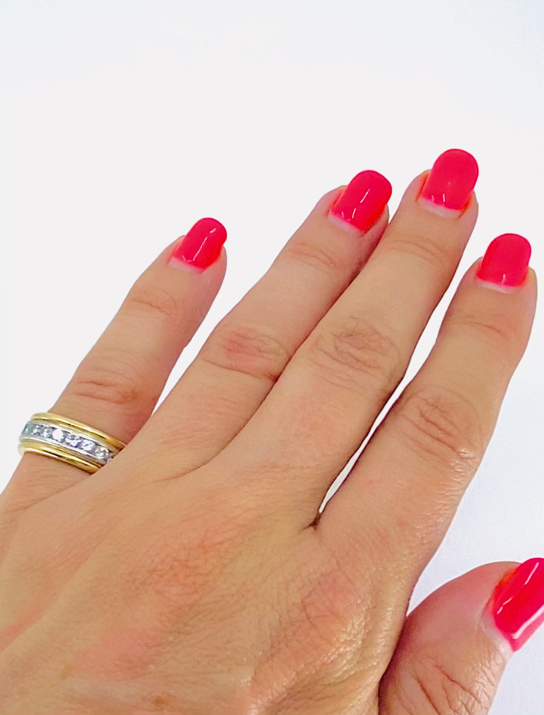 Cartier 18k Gold Platinum Diamond Band Ring