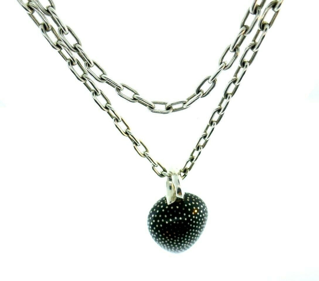 Patricia Von Musulin Sterling Silver Ebony Pendant Chain Necklace