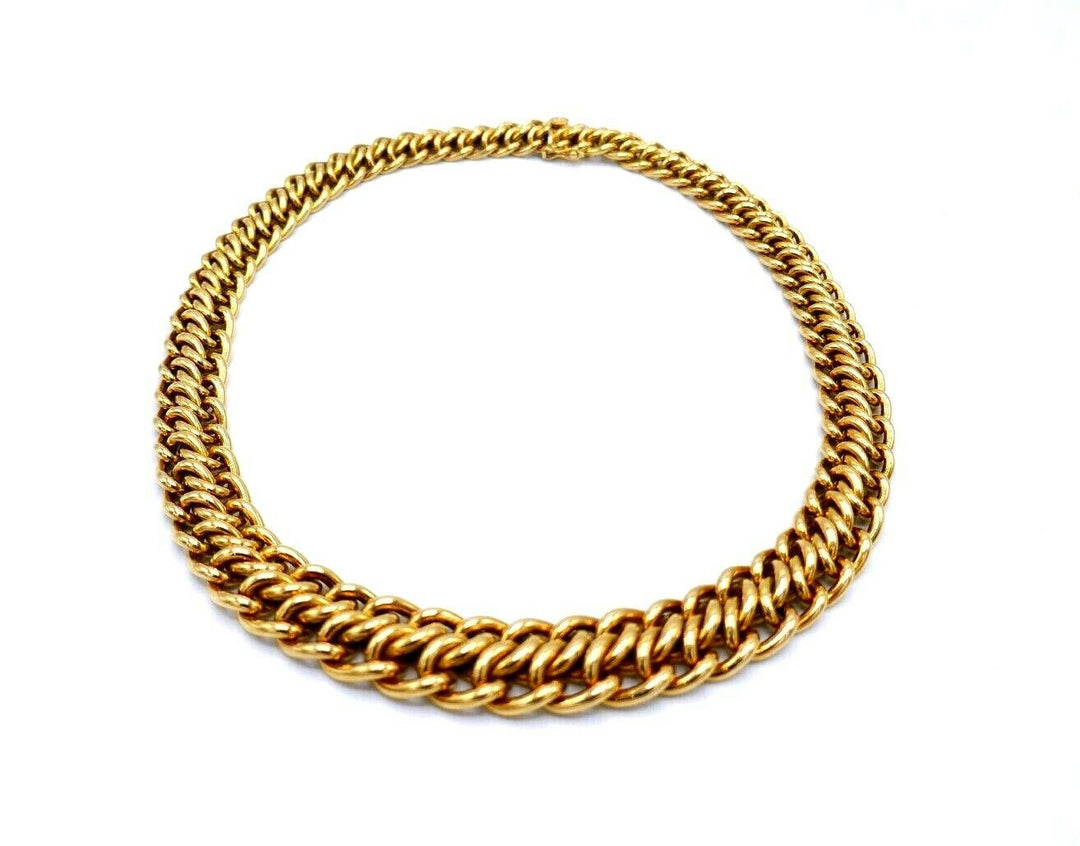 French 1970s Yellow Gold Chain Necklace