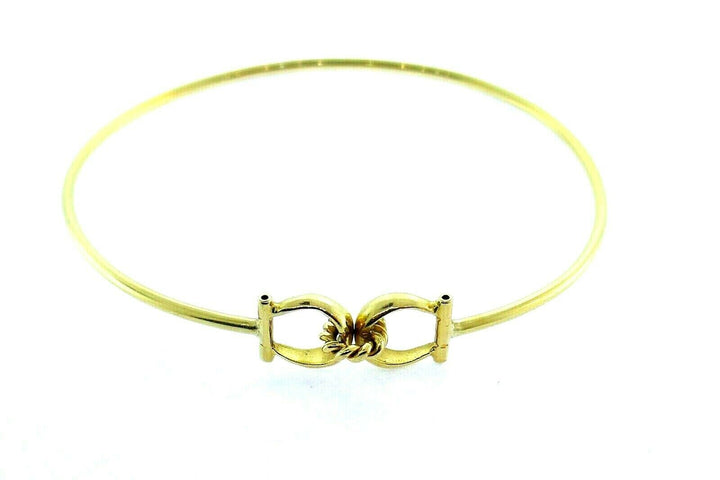 Cartier Vintage 18k Yellow Gold Equestrian Wire Bracelet