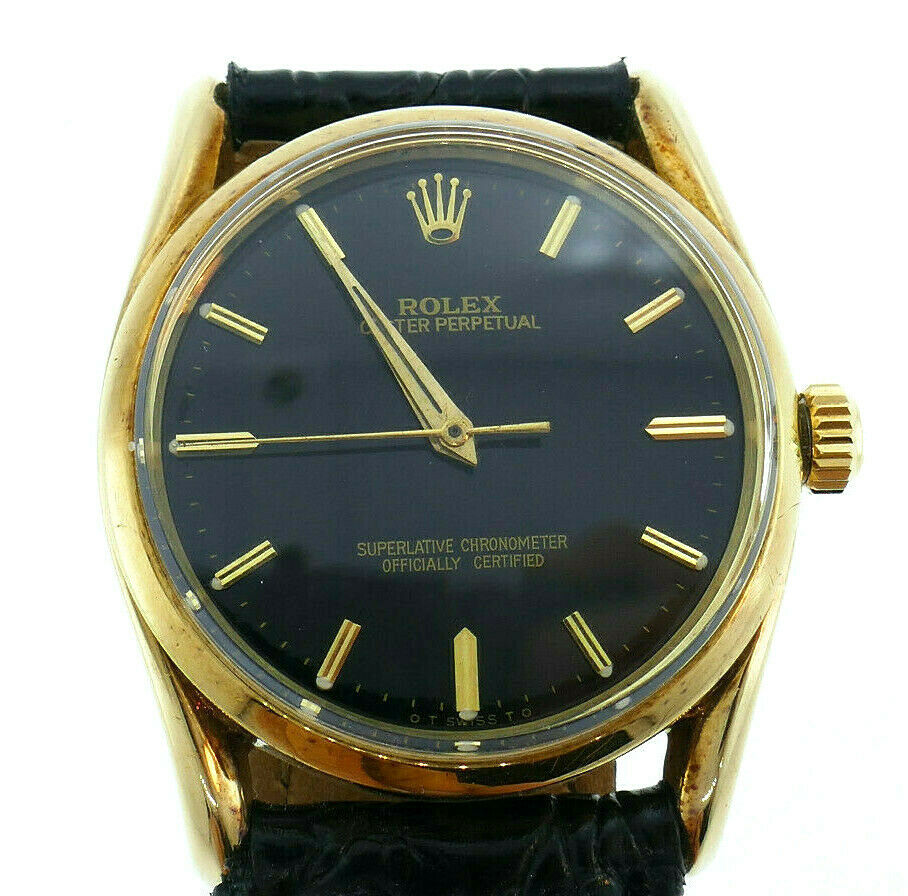 Vintage 14k Yellow Gold Rolex Oyster Perpetual Wrist Watch