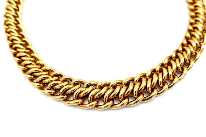 French 1970s Yellow Gold Chain Necklace