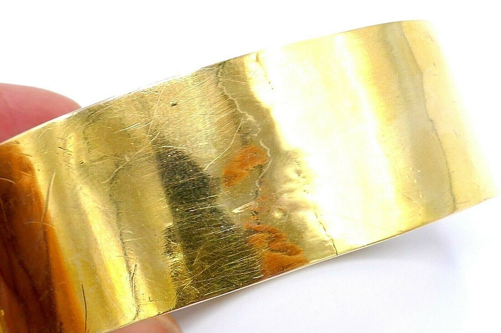 Victorian 14k Yellow Gold Diamond Bangle Bracelet