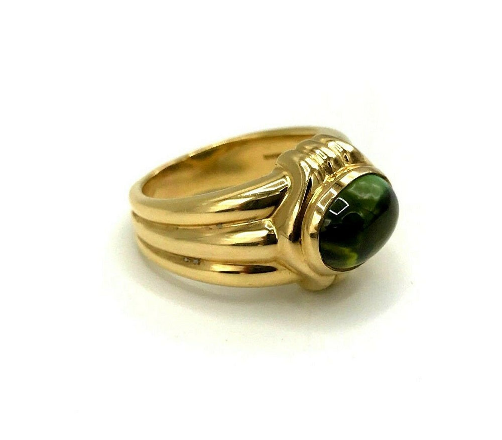 Bulgari Vintage Yellow Gold Peridot Ring