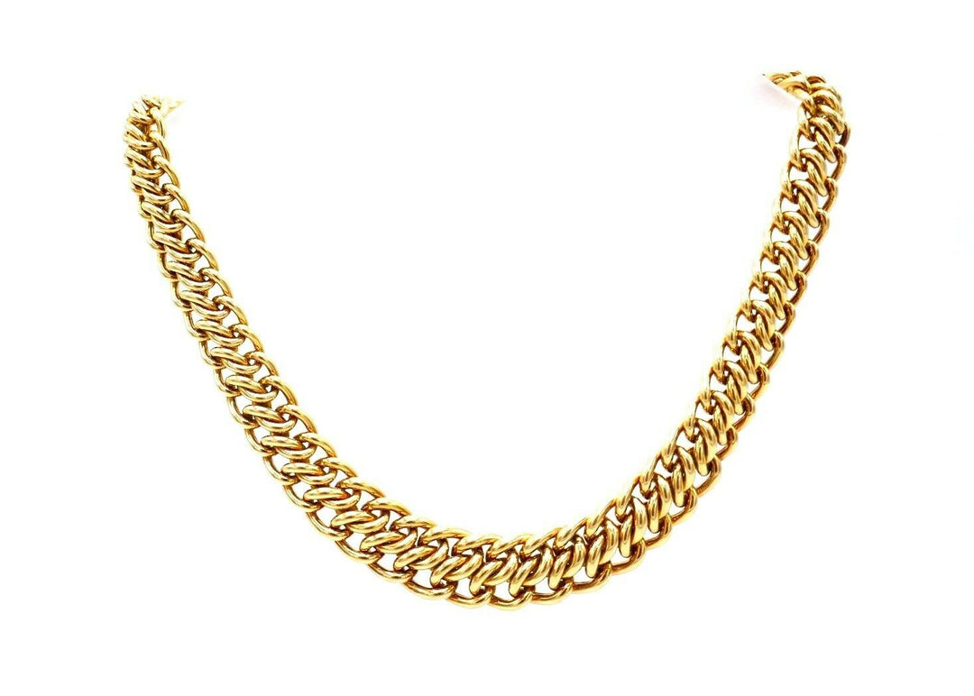 French 1970s Yellow Gold Chain Necklace