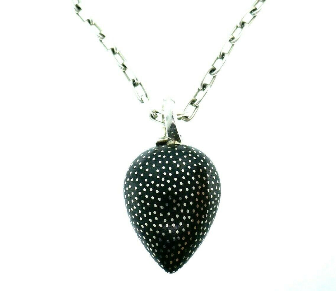 Patricia Von Musulin Sterling Silver Ebony Pendant Chain Necklace