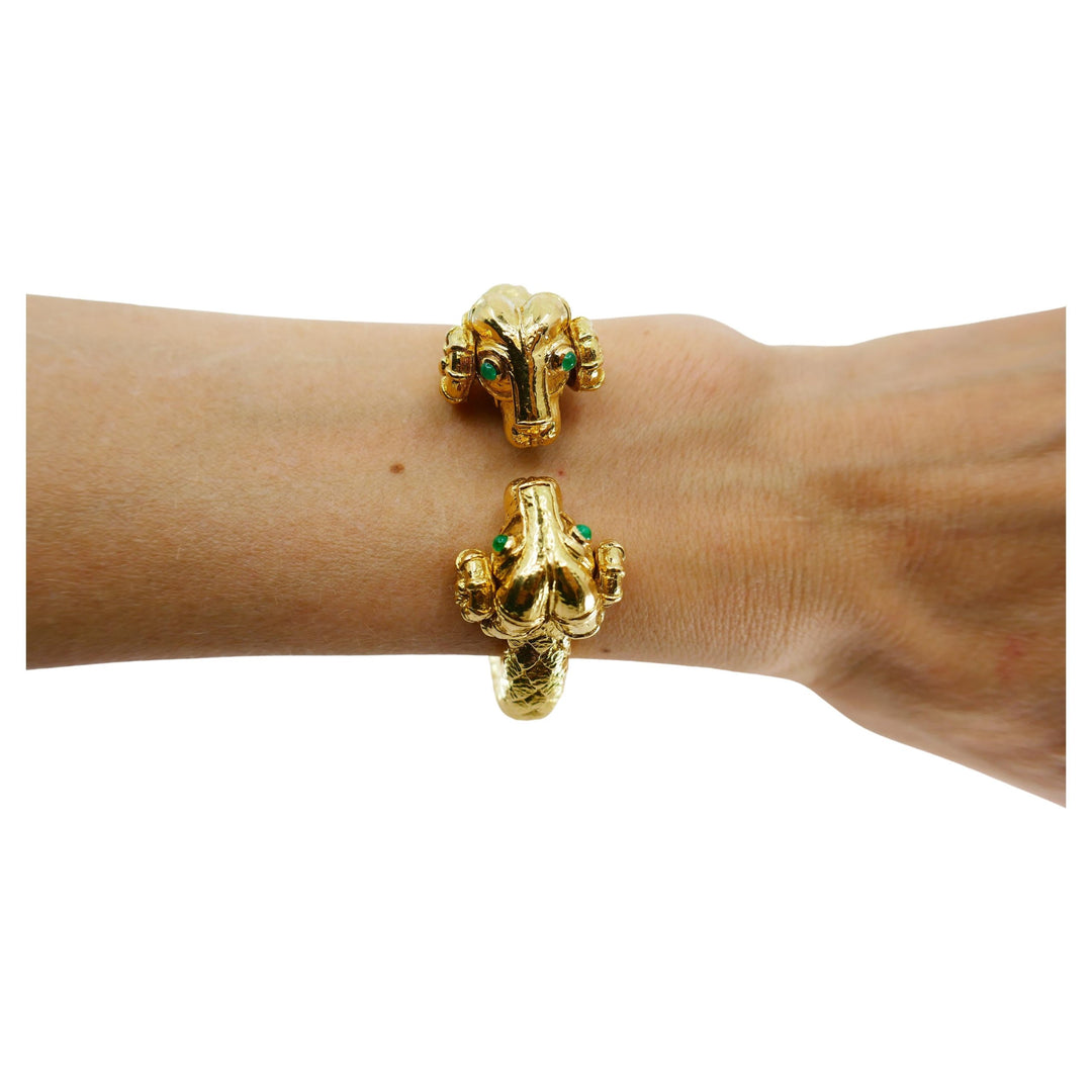 David Webb Aries Ram Gold Bracelet