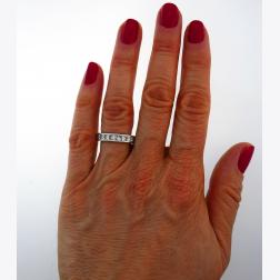 Diamond Platinum Eternity Band Ring 3.45cts Princess Cut Size 6