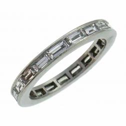 Diamond Platinum Eternity Band Ring