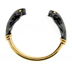 Cartier Panthere Collection 18k Yellow Gold & Hematite Bangle Circa 1900s