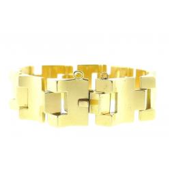 18K Yellow Gold and Rose Gold Heavy Link Bracelet
