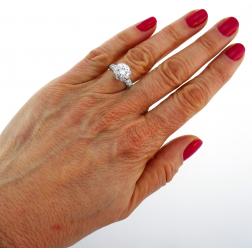 Tiffany & Co. Schlumberger Diamond Platinum Buds Ring