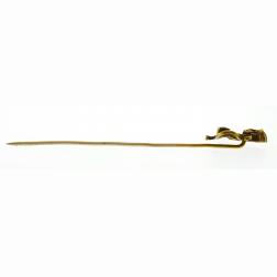 Art Nouveau Sapphire Enamel Gold Hat Stick Pin Egyptian Revival