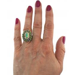 Tiffany & Co. Opal Yellow Gold Ring with Diamond Tanzanite and Peridot