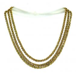 Vintage 14k Yellow Gold Long Chain Necklace