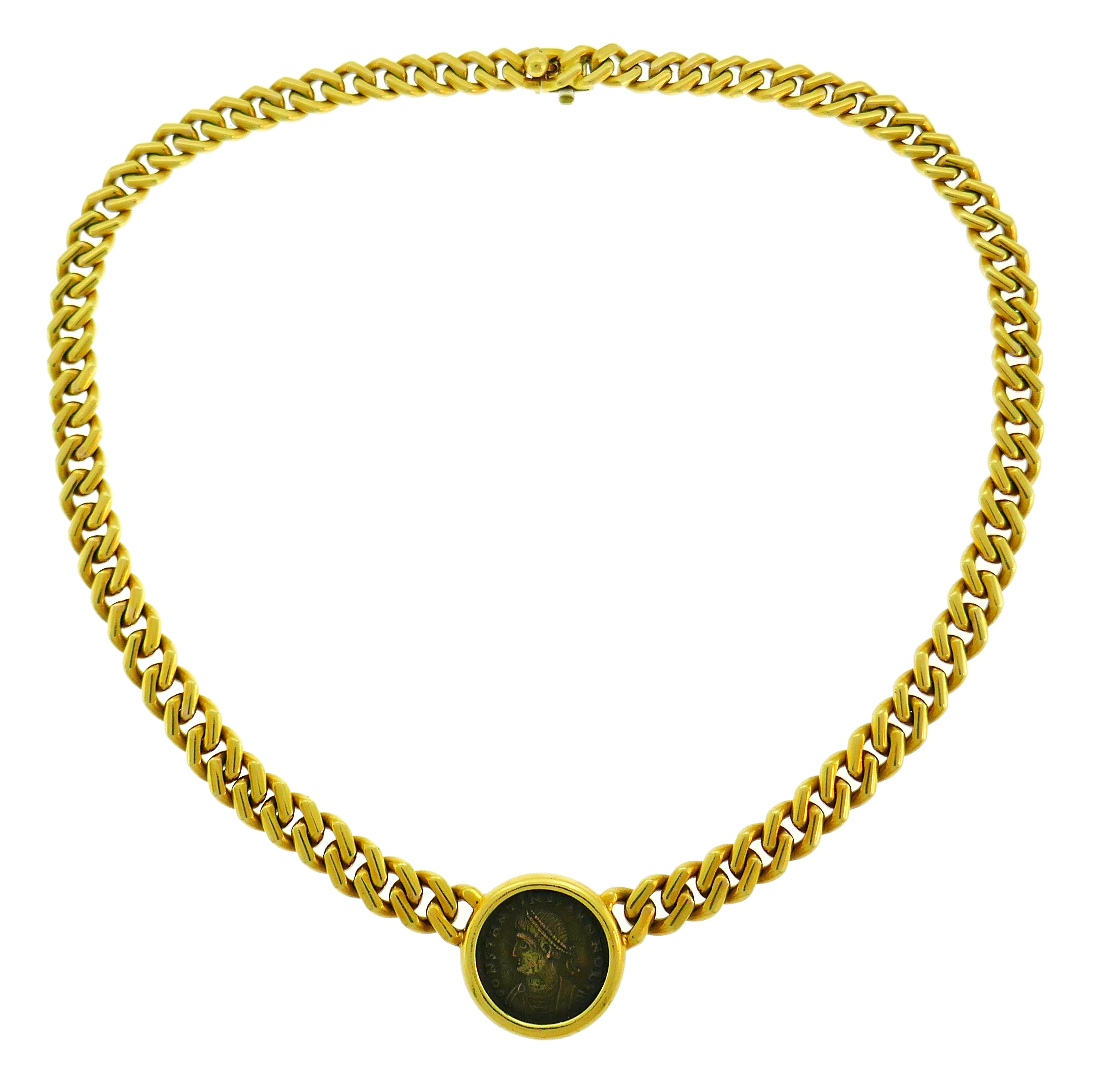 bulgari coin necklace