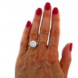 3.01 Carat Diamond G SI1 GIA White Gold Ring