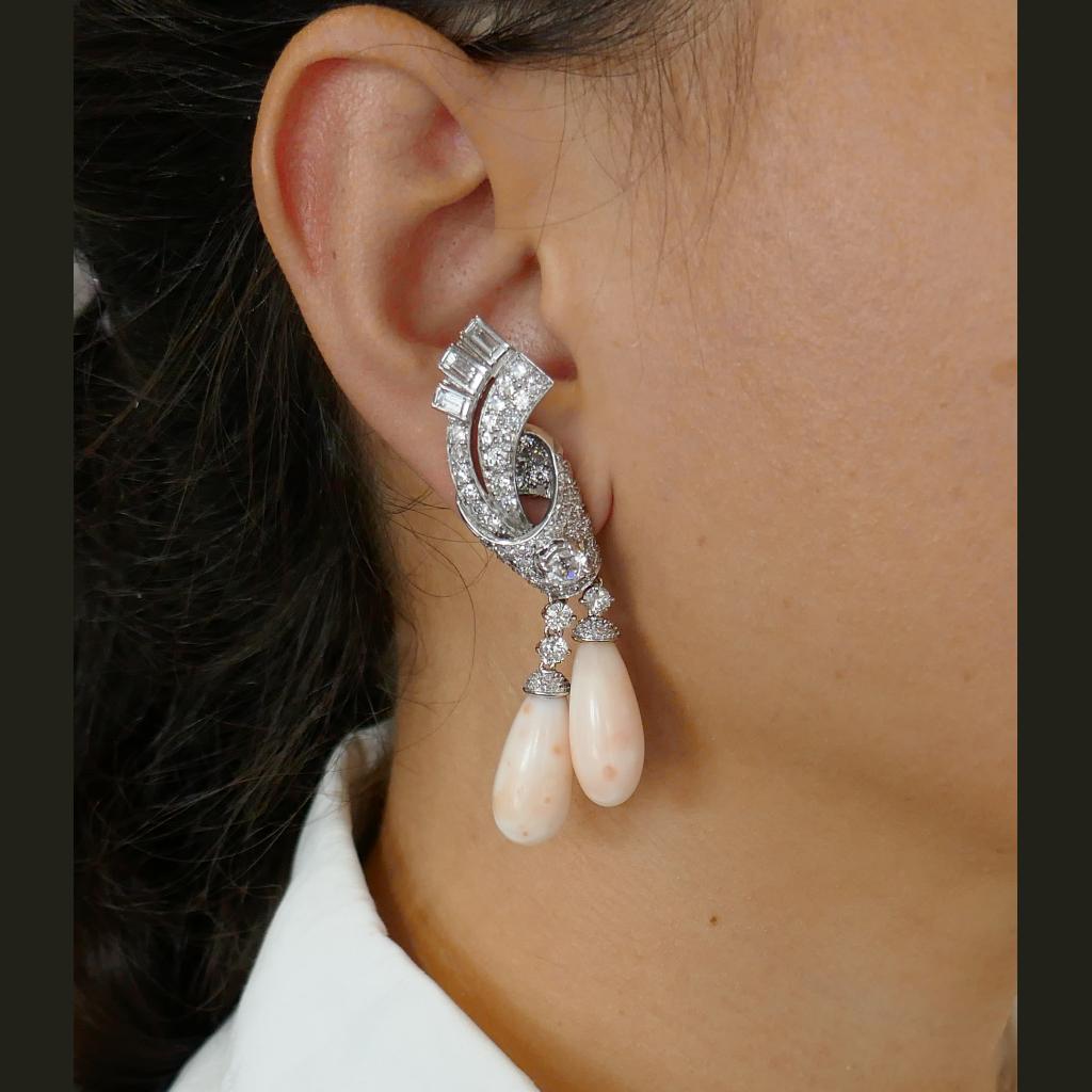 Art Deco Baguette Pink Coral Stud Earings, Coral Teardrop Studs, 14K Gold  Filled Earrings, Dainty Teardrop Earrings, Gift for Girlfriend - Etsy