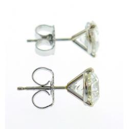 Old European Cut Diamond White Gold Stud Earrings