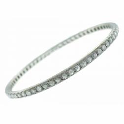 Tiffany & Co. Diamond White Gold Bangle Bracelet