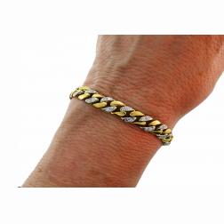 Gucci Diamond Yellow Gold Chain Link Bracelet