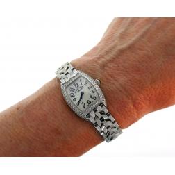Franck Muller Mini Cintree Curvex Wristwatch White Gold & Diamond