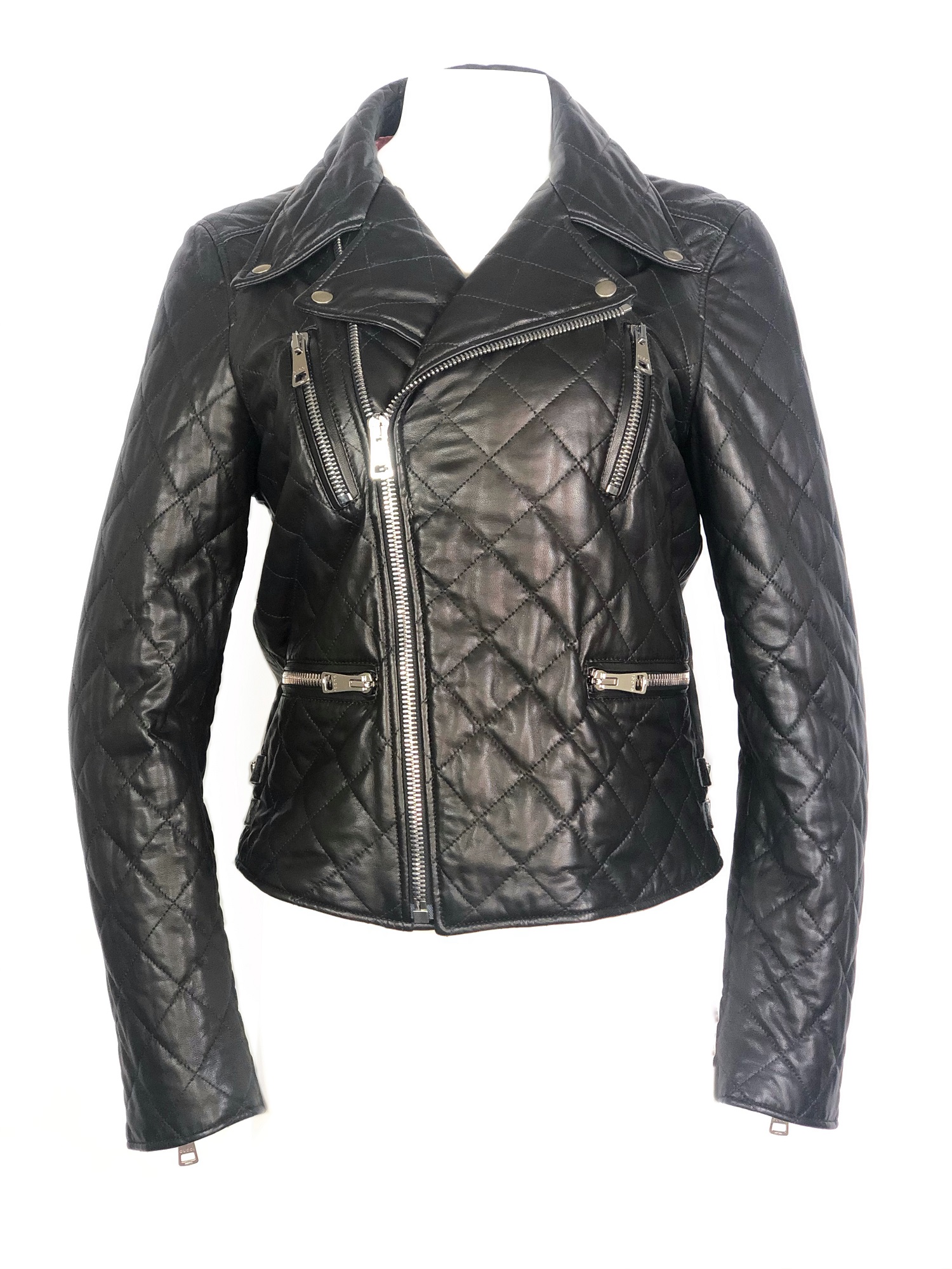 Gucci stripe-detailing Leather Jacket - Neutrals