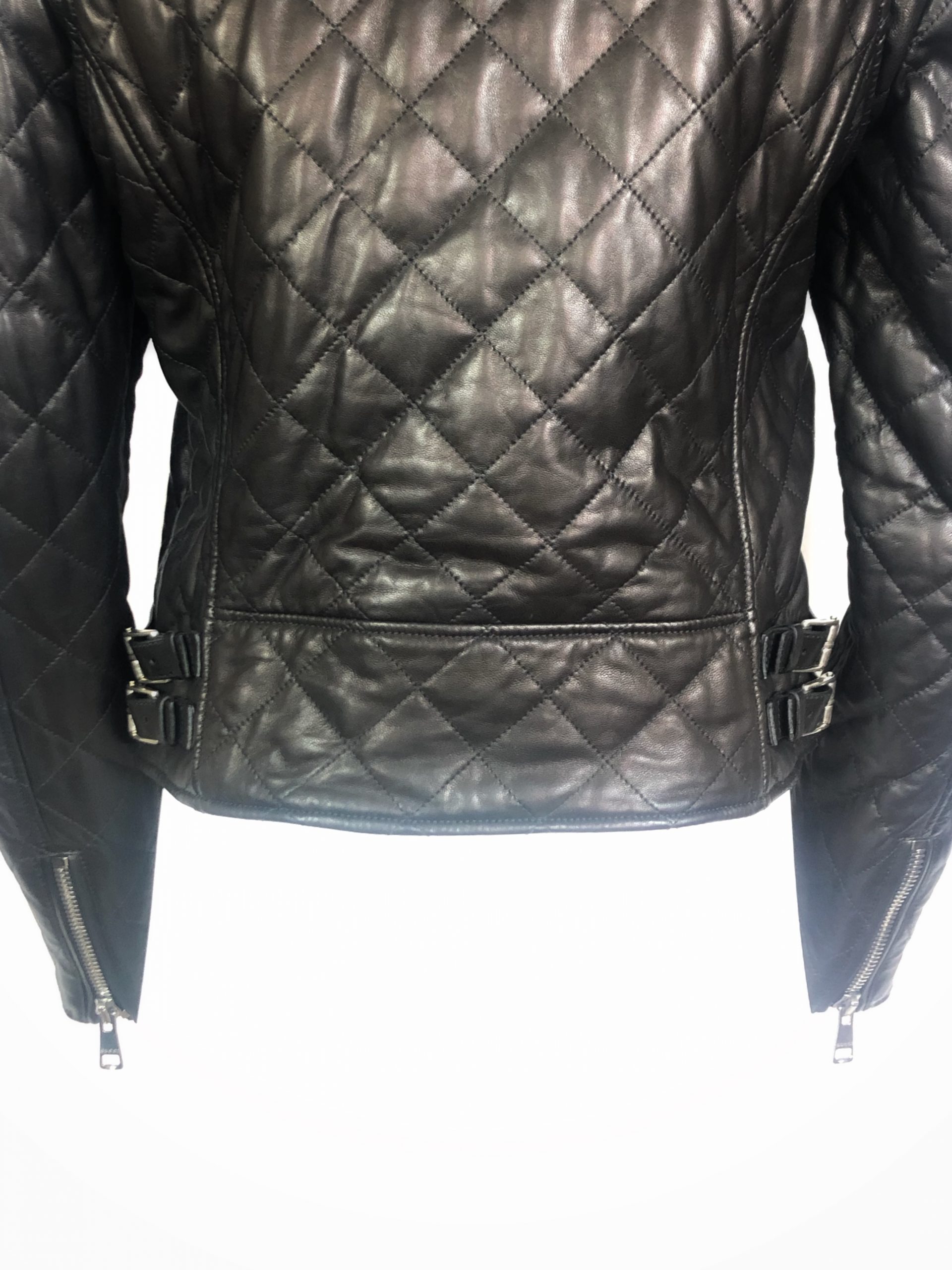 Gucci stripe-detailing Leather Jacket - Neutrals