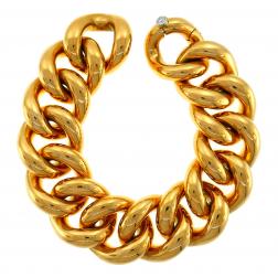 Vintage Gübelin Curb Link Yellow Gold Bracelet