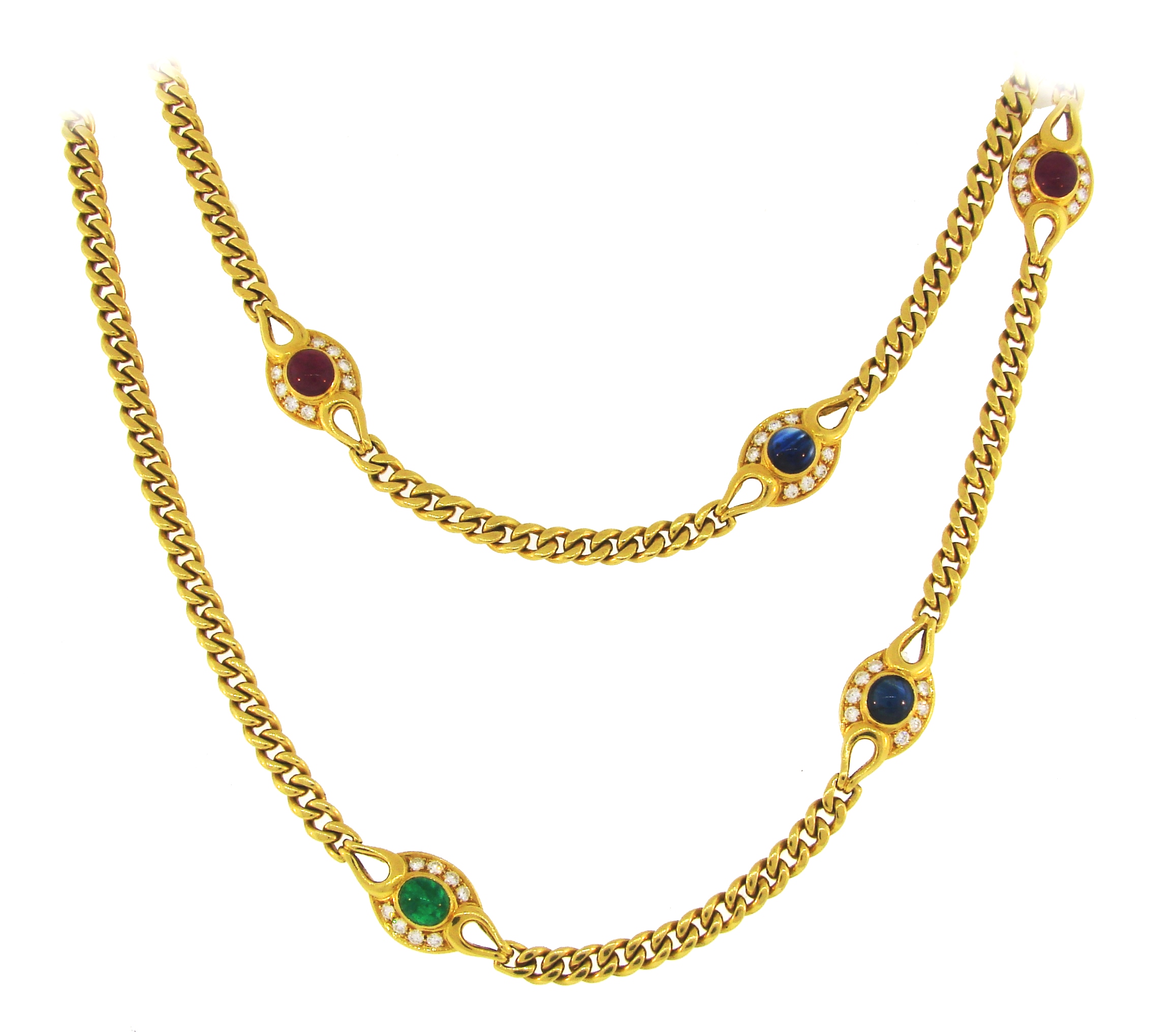 Fred Paris Gemstones Diamond Necklace