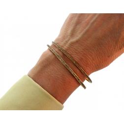 Cynthia Bach Diamond Rose Gold Bangle Bracelet, Pair