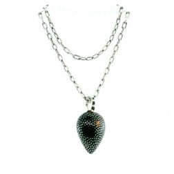 Patricia Von Musulin Sterling Silver Ebony Pendant Chain Necklace