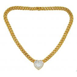 Vintage Bvlgari Diamond Yellow Gold Necklace Bulgari
