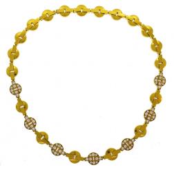 Vintage Cartier Himalia Diamond Yellow Gold Necklace