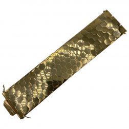 1950's FOB MOB DEP Yellow Gold Honey Comb Bracelet