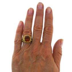 Vintage Federico Buccellati 18k Gold Citrine Ring