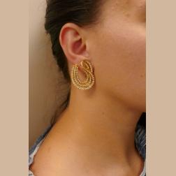 Vintage Diamond 18 karat Yellow Gold Earrings