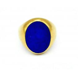 Cartier Vintage Lapis Lazuli Yellow Gold Signet Ring