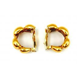 Chaumet Paris Vintage Scallop Yellow Gold Clip-On Earrings