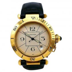 Pasha de Cartier Yellow Gold Wrist Watch