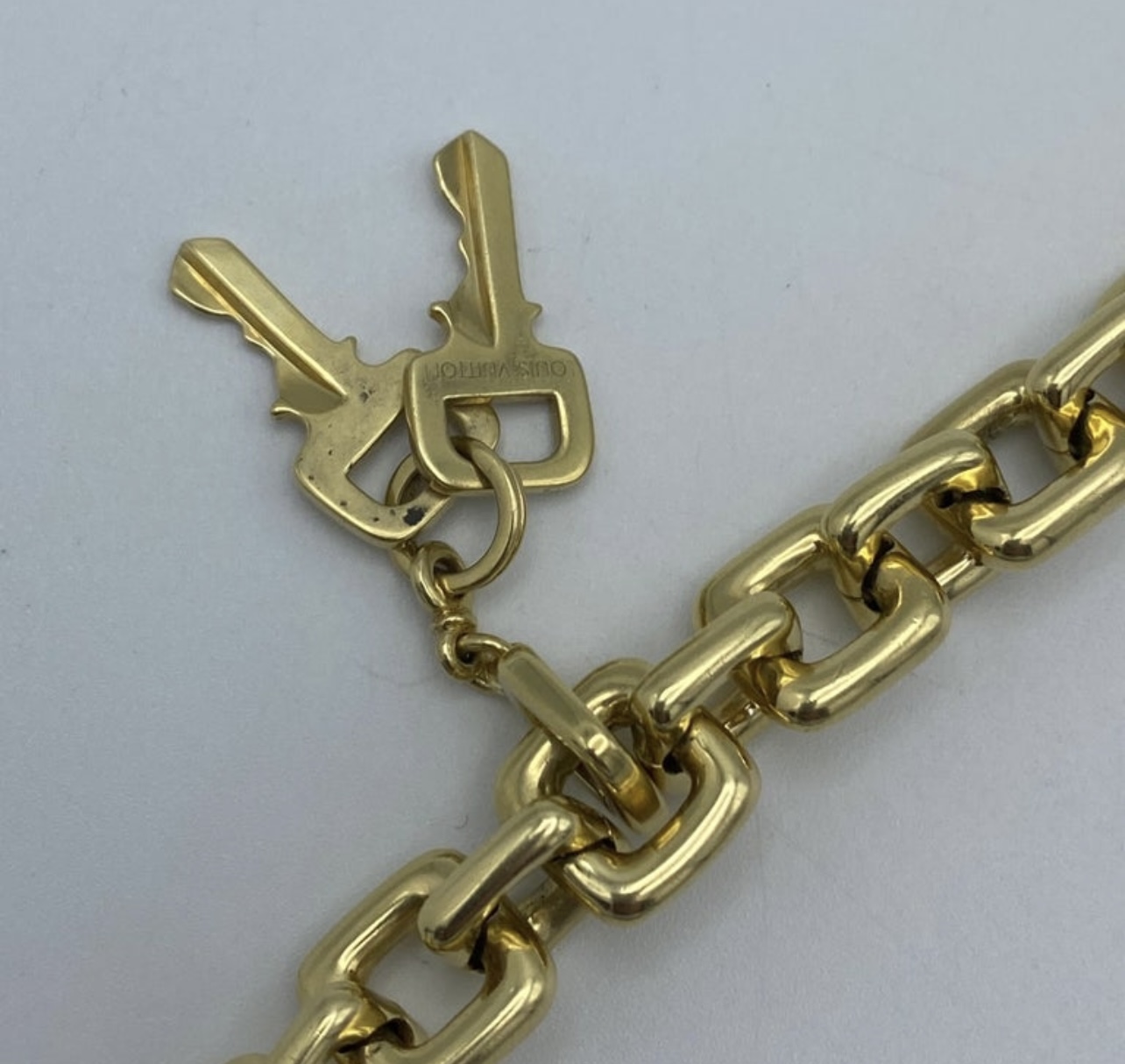 Vintage Louis Vuitton Yellow Gold Link Bracelet w/ Charms, Bracelets