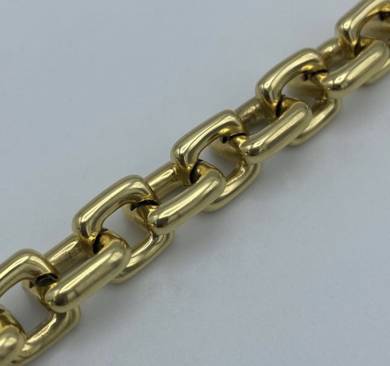 Vintage Louis Vuitton Chunky Heavy Link Bracelet Set in 18k Yellow Gold For  Sale at 1stDibs