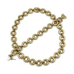 Vintage Chaumet Paris Yellow Gold Link Bracelet and Necklace Set