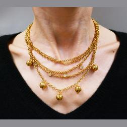 Vintage Poiray 18k Gold Chain Necklace French
