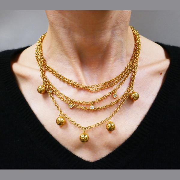 Vintage Poiray 18k Gold Chain Necklace French